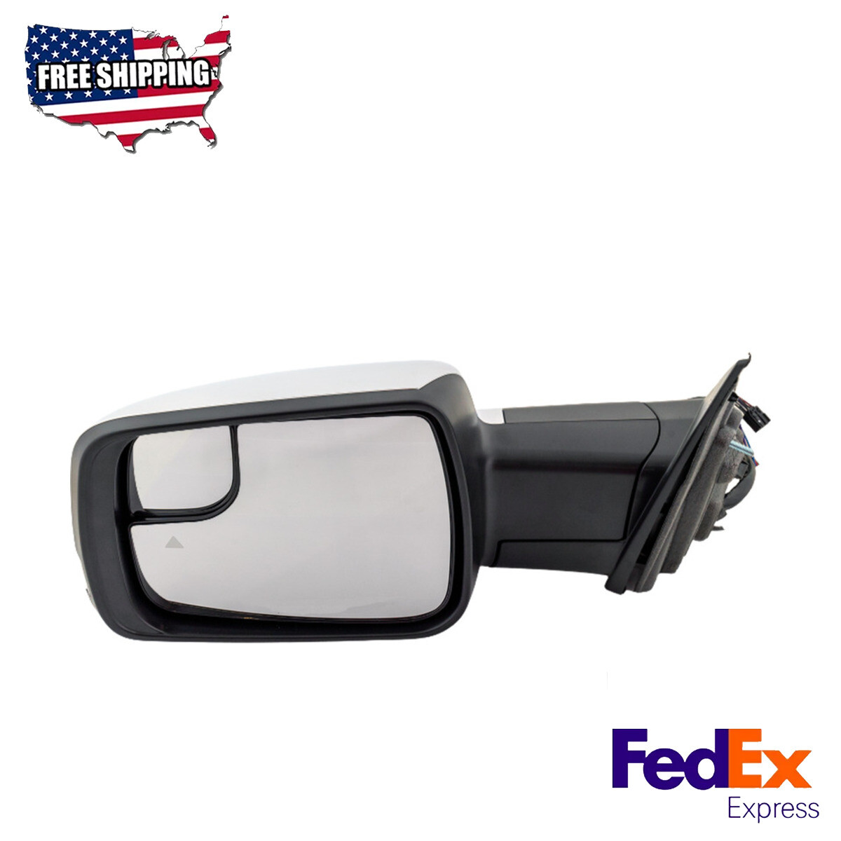 Heated Chrome Power Mirror Driver Side for 2019-2022 Ram 1500