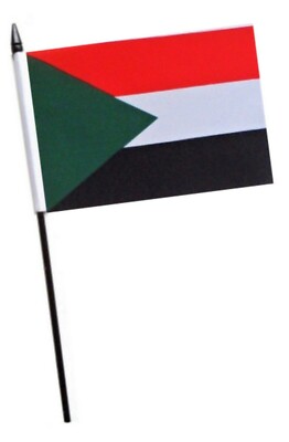 Sudan kleine Handflagge (6'' x 4'')