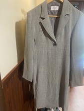 Etam Vintage Womens Long Blazer Jacket Top Gray Size 10
