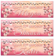 2 birthday banner personalised balloons party decoration-18th 30th 40th 50th 60t