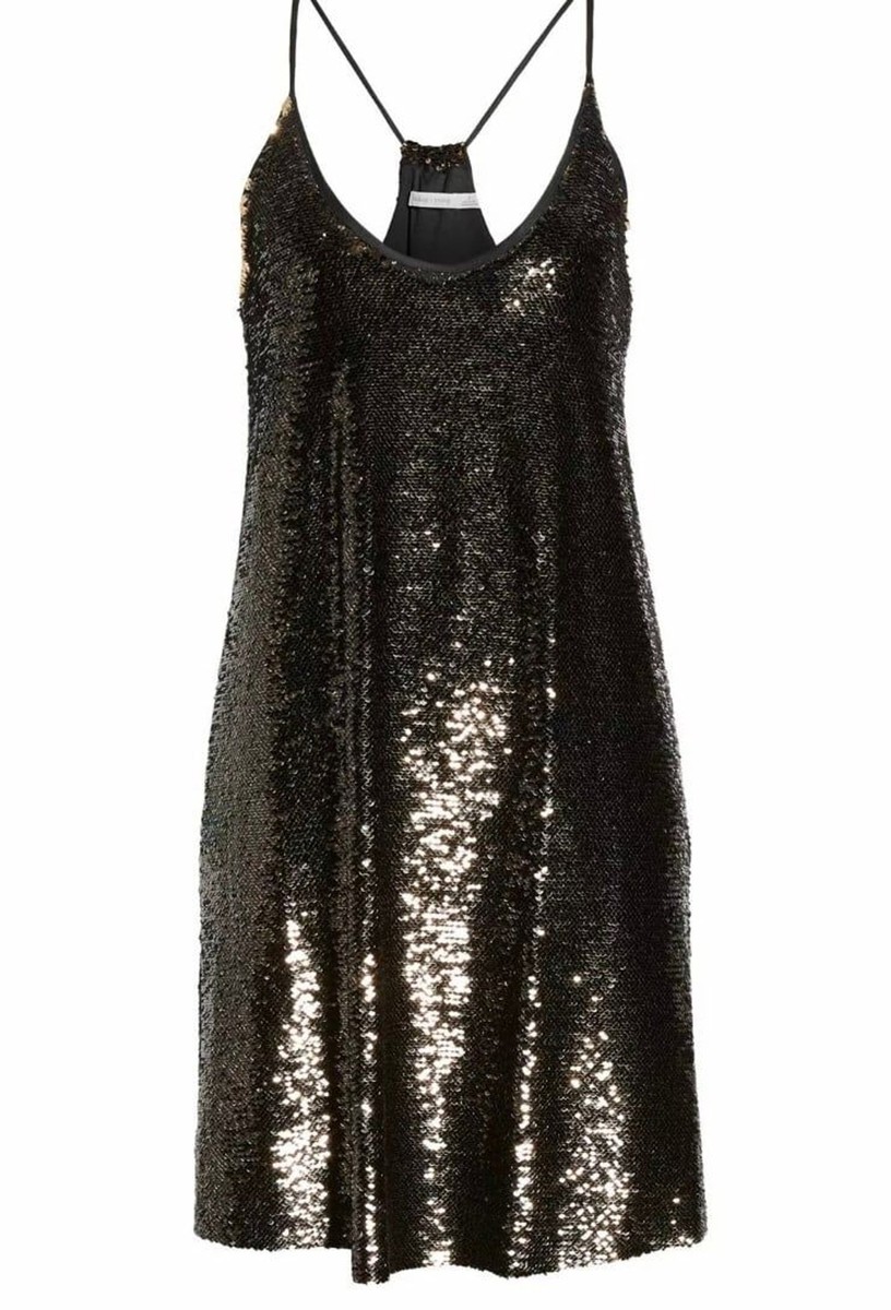 black and gold sequin shift dress Bishop + Young Women's Mini Cocktail mini Size XS cinematic dance costumes