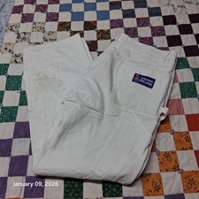 Sherwin Williams Dickies White Carpenter Painter Pants Size 40x32