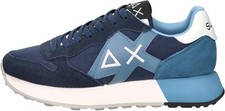 SCARPE SNEAKERS UOMO SUN68 JAKI Z45113 PELLE 07 BLU ORIGINALE AI 2026
