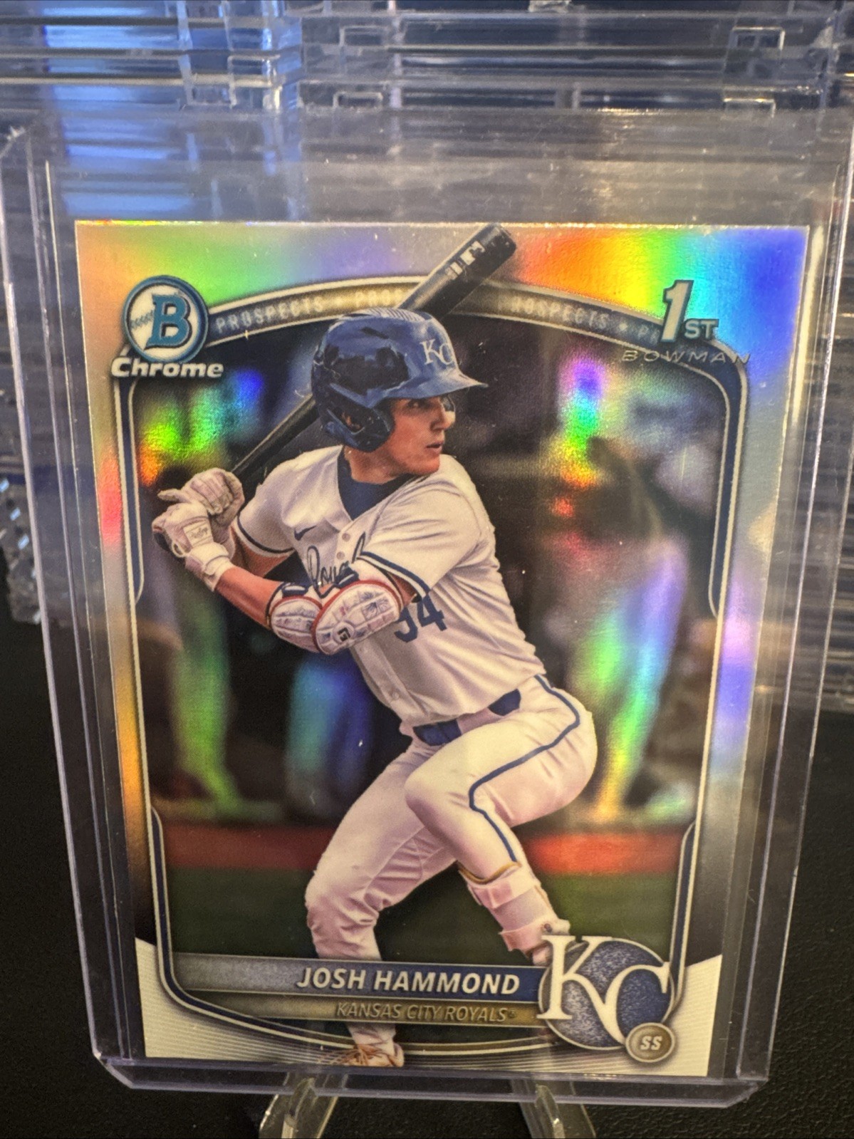 2025 Bowman Chrome Draft Josh Hammond BDC-185 Refractor Royals