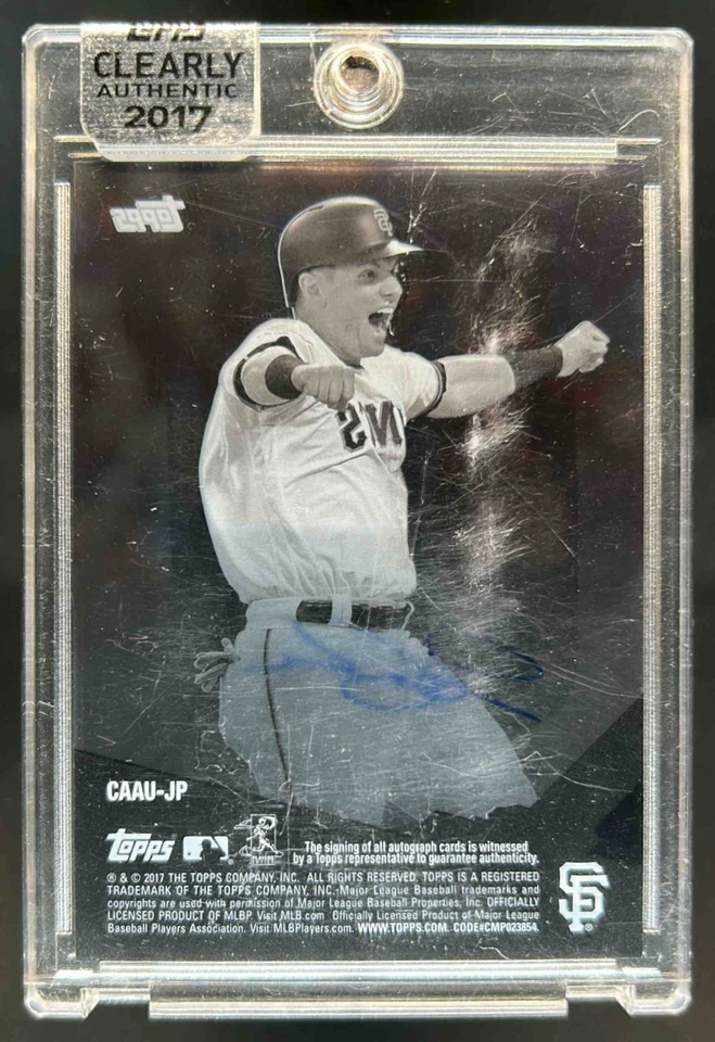 2017 Topps Clearly Authentic Joe Panik Auto #CAAU-JP Giants - Image 2 of 2
