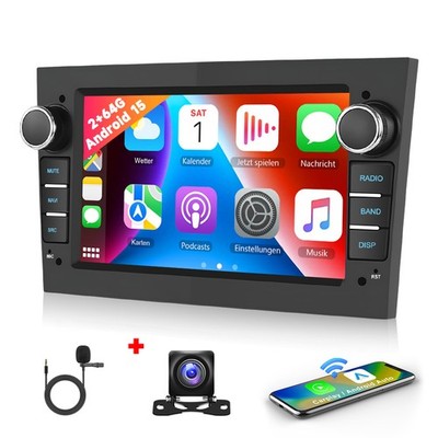 Für Opel Astra H Zafira B 2004-2014 Autoradio Android15 Apple Carplay GPS Kam FM