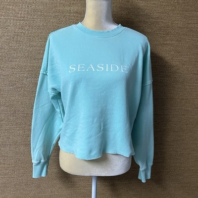 The Seaside Style Sweatshirt Womens XS Aqua Blue  Seaside  Crewneck Pullover