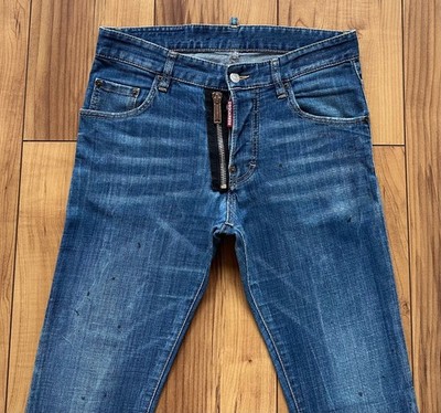 100%ORIG DSQUARED SKATER JEAN JEANS GR.44 W30 BLAU DISTRESSED S/S18 S71LB0427