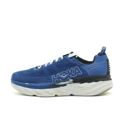 Hoka One Herren Bondi 6 Sneaker Blau Mesh Low-Top gedämpft Laufschuhe EU 46 