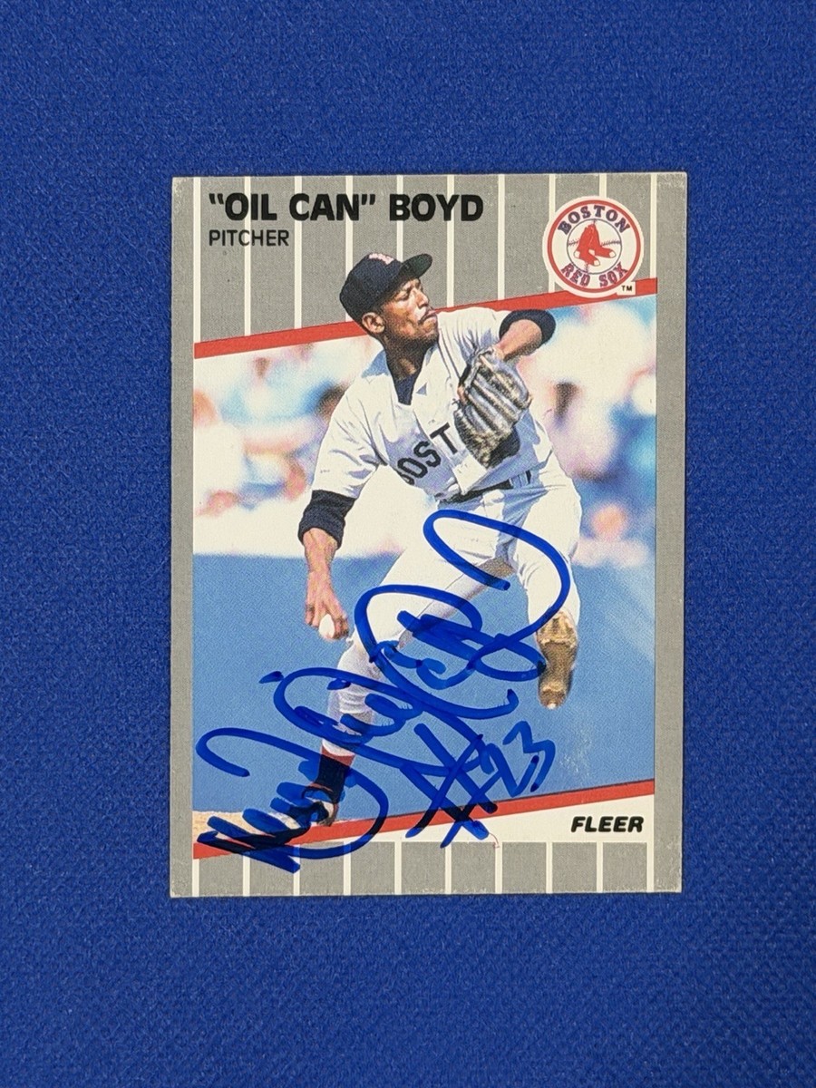 1989 Fleer Dennis Oil can Boyd Signed Auto Autograph #82 Card vv