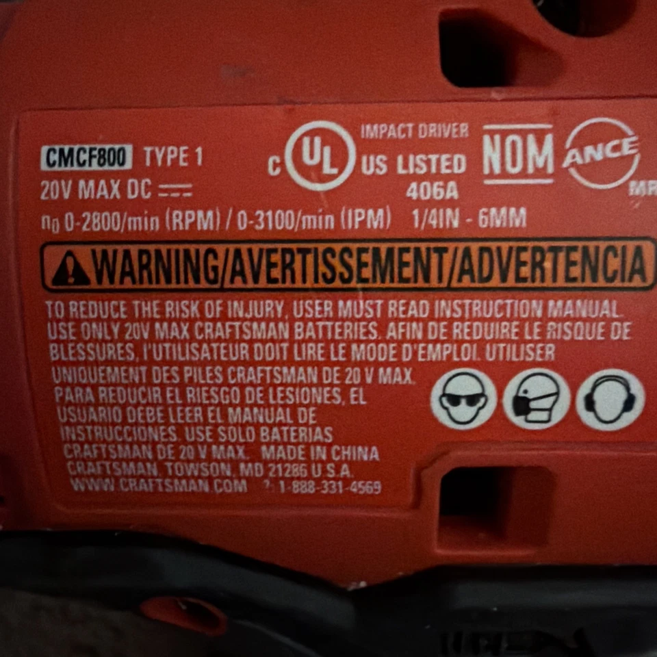 Taladro, atornillador Craftsman 20V, 2 pilas y un cargador  Foto 4 de 4