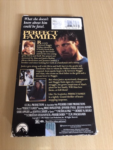 Perfect Family VHS Video Tape Rare HORROR VCR TAPE 1993 Paramount Out Of Print - Imagen 2 de 3