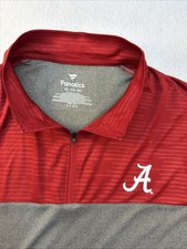 Alabama Crimson Tide 1/4 Zip Fanatics Men Size 2XL Burgandy And Gray Long Sleeve