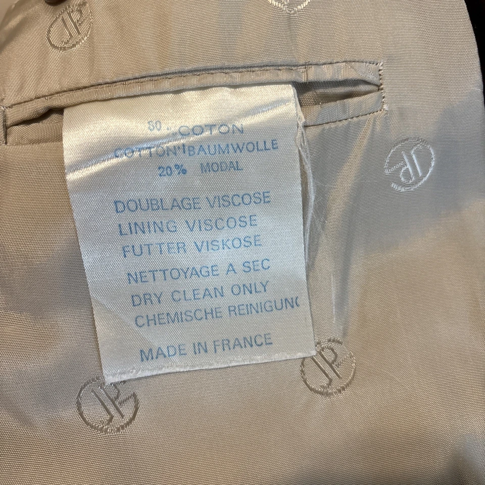 复古 Jean-Paul Germain 棉天鹅绒双排扣正装男式西装外套 — 第 4/4 张图片