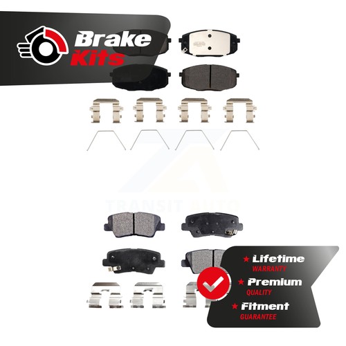Front Rear Ceramic Brake Pads Kit For 2014-2016 Kia Soul - Picture 1 of 17