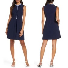 Eliza J Ruffle Trim Sleeveless Crepe Dress Size 12