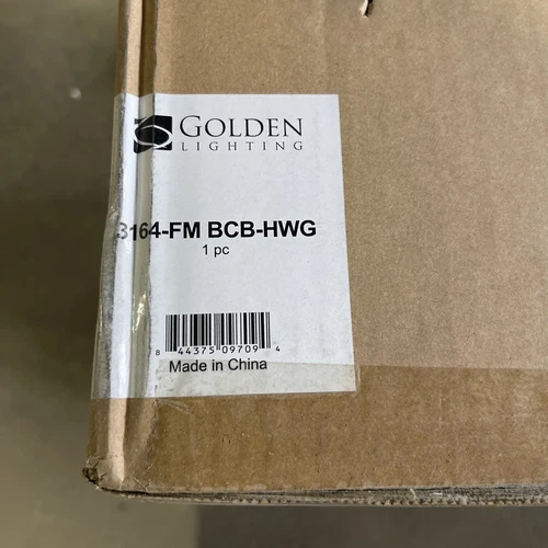 Golden Lighting 3164-FM BCB-HWG Aenon - 3 Light Flush Mount In Modern Style-6.88 - Picture 1 of 2