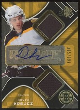 2007-08 SPx Rookie Jersey David Krejci RC Auto /999 #205