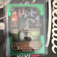 Topps 2023 Bowman Draft Max Clark DPP-2 Green Refractor /99 Tigers MLB Rookie