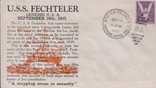 USS Fechteler DD 870 Launched, postmark Mariners Harbor, S.I. NY 1945 Wielke C