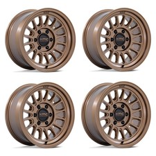 Set 4 18" KMC KM733 Impact FFT Matte Bronze 18x9 Wheels 6x5.5 18mm Offroad Rims