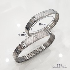 BRACCIALETTO PIASTRINA INCISA ADATTA ITALIANO AVE MARIA ACCIAIO PADRE NOSTRO