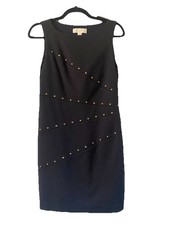 NWT Women’s Michael Kors Black Sheath Dress With Grommets. Size 6 MSRP $180