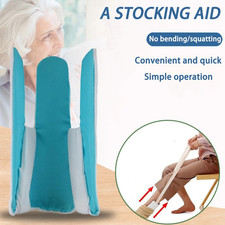 1set Green Sock Dressing Aid Tool No Bend Easy Sock Helper Dressing Assist
