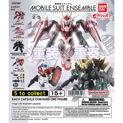 Bandai MOBILE SUIT ENSEMBLE 2.5 Gashapon Gundam Capsule Toy  Set of 5