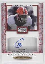 2021 Sage Premier Draft Auto Red Calvin Bundage #A117 Auto 02b3