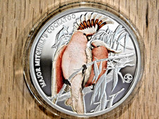 Niue 2023 Major Mitchell's Cockatoo Proof 1oz .999 Silver Coin COA 495 of 750