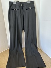 KAREN KANE Just Peachy rhinestone PANTS SZ 4 Black Dress Women's
