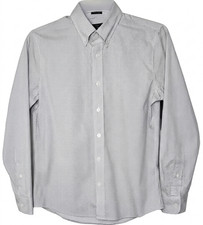 Abercrombie  Fitch Men's Small Super Slim Geometric Retro Cotton Dress Shirt