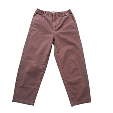 Madewell Pull On Balloon Jeans Women's Small Washed Red Rusted Burgundy Stretch