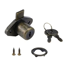 Desk Cabinet Lock, Antique Bronze Drawer Dreeser Cabinet Lock with Keys,Pack ...