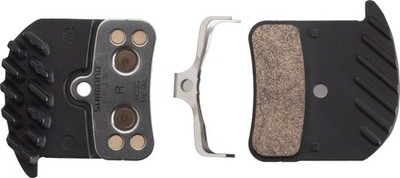 Shimano H03C-MF Disc Brake Pad and Spring - Metal Compound, Finned Aluminum Back