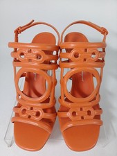Salvatore Ferragamo Gancini Org Mirror Heel Sandals
