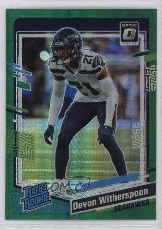 2023 Donruss Optic Rated Green Hyper Prizm Devon Witherspoon #292 Rookie RC 1k78