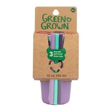 GreenGrown Reusable Spill-Proof Straw Cups Toddler Straw Cup 3 Pack