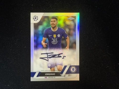Jorginho 2022-23 Topps Chrome UEFA Silver Refractor Auto #CA-J Chelsea