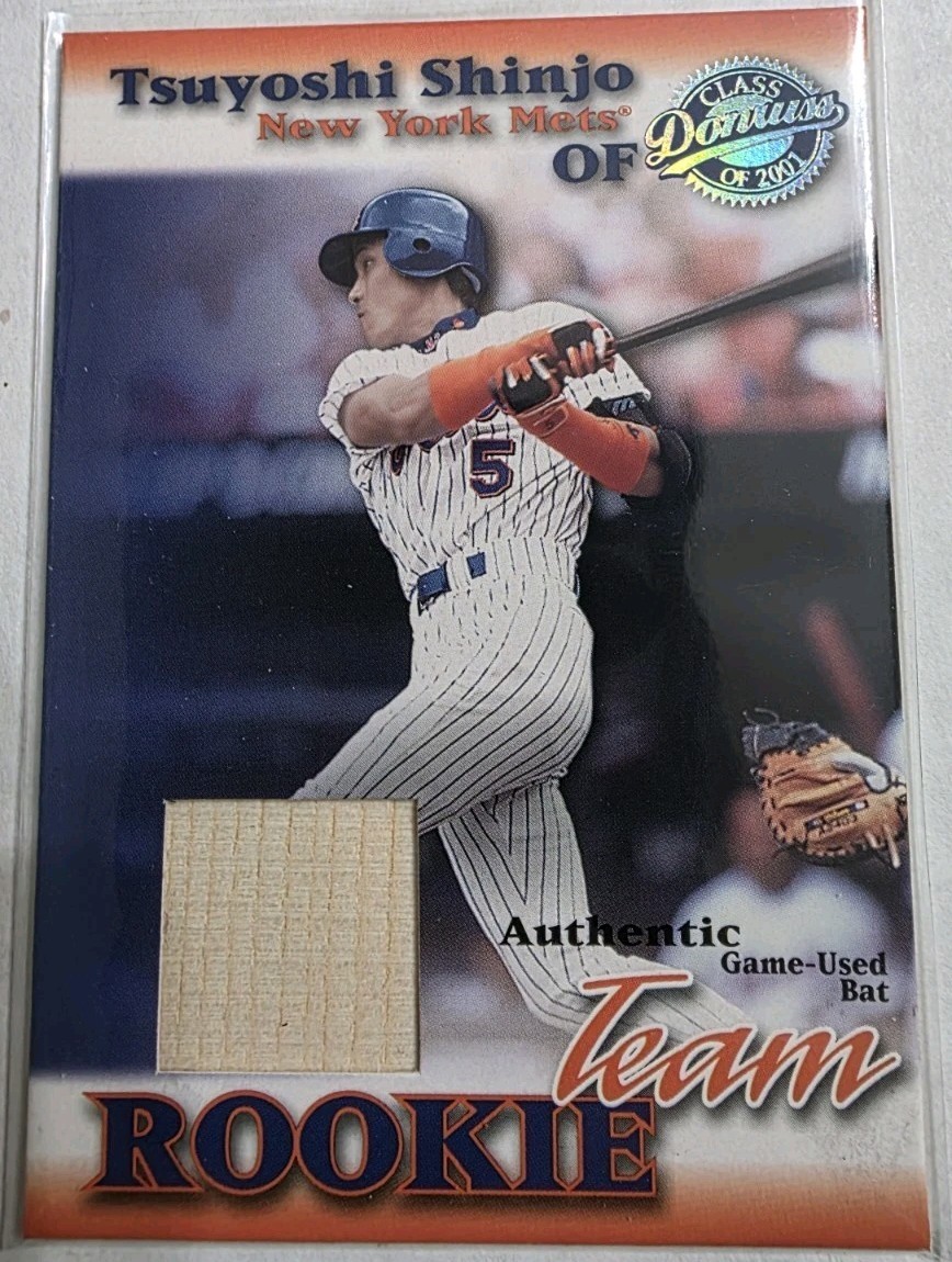 2001 Donruss Class Of Rookie Team Materials Tsuyoshi Shinjo Bat /200 #RT-08