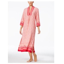 Vintage Oscar De La Renta Pink Label Kaftan Robe Kimono Dress Night Gown L/XL 