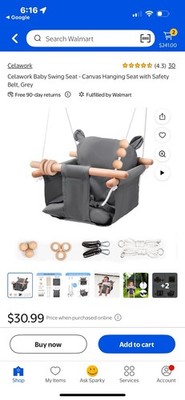 GFU Baby Swing, Canvas Baby Swings for Infants, Secure Baby Swing Outdoor/Indoor
