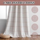 MYSKY HOME 100% Blackout Plaid Farmhouse Linen Curtains 84 Inch Long 2 Panels  — photo 8