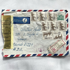 1984 Poland Airmail Registered Cover LOTNICZA PAR AVION LOT Polish Airlines USA