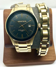 Armitron Men's Watch 20/5374GP Quartz 40mm Bracelet Set Needs a New Battery
