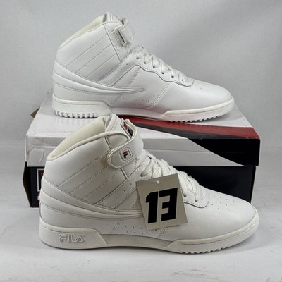 FILA F-13 Womens Classic Mid High Top Basketball Shoes Sneakers White