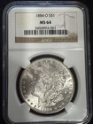 1884 O Morgan Silver Dollar NGC MS-64