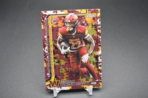 Jacory Croskey-Merritt [Team Camo Variation] #387 2025 Topps Chrome card
