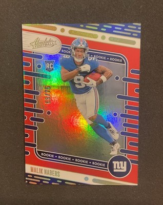 2024 Panini Absolute - Rookies Malik Nabers #106 Spectrum Orange /75 (RC, #'d)